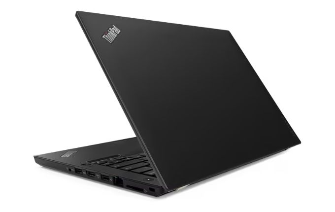 Das Lenovo ThinkPad T480 in Schwarz ist ein Laptop mit Tastatur und Bildschirm
