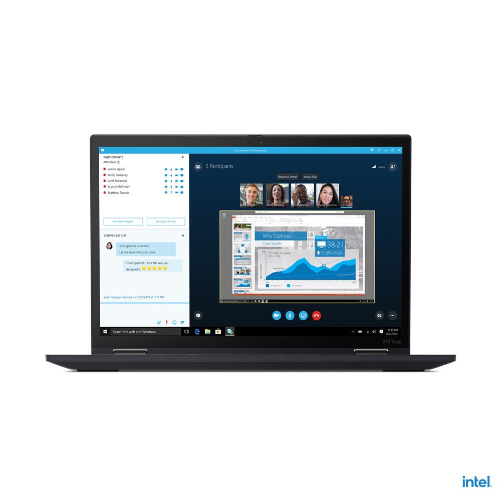 Lenovo ThinkPad X13 Yoga Gen 2 (Intel) Intel® Core™ i5 i5-1135G7 Hybrid (2-in-1) 33,8 cm (13.3") Touchscreen WUXGA 16 GB LPDDR4x-SDRAM 512 GB SSD Wi-Fi 6 (802.11ax) Windows 10 Pro Deutsch Schwarz