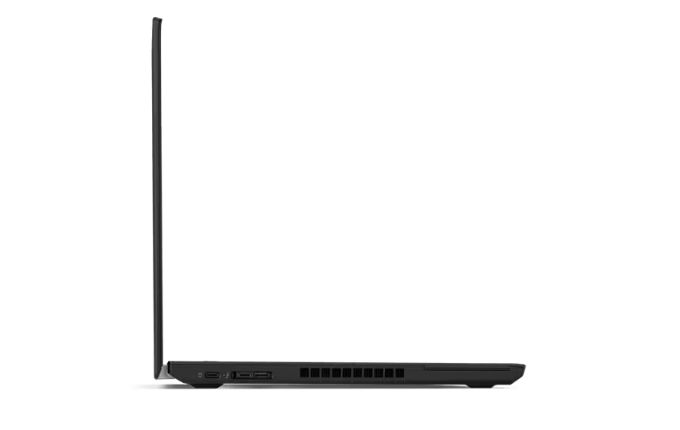 Das Lenovo ThinkPad T480 in Schwarz ist ein Laptop mit Tastatur und Bildschirm