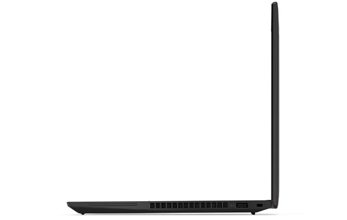 Das Lenovo ThinkPad T14 Gen 3 in Schwarz ist ein Laptop mit Tastatur und Bildschirm