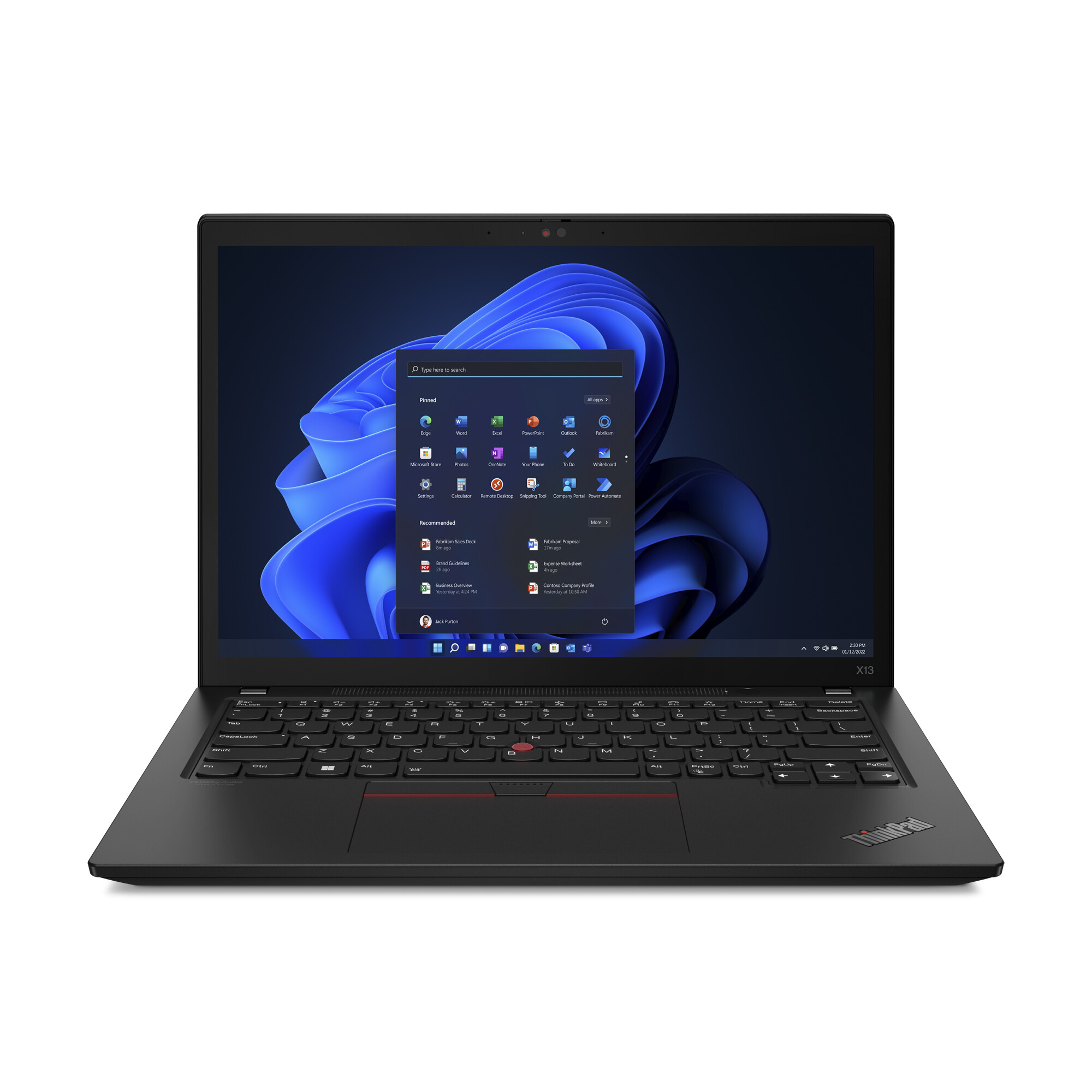 Lenovo ThinkPad X13 Gen 3 (Intel) Intel® Core™ i7 i7-1255U Laptop 33,8 cm (13.3") WUXGA 16 GB LPDDR5-SDRAM 512 GB SSD Wi-Fi 6E (802.11ax) Windows 11 Pro Deutsch Schwarz